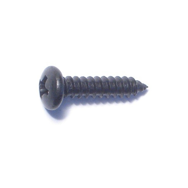 Midwest Fastener Sheet Metal Screw, #8 x 3/4 in, Black Steel Pan Head Phillips Drive, 20 PK 79407 - main